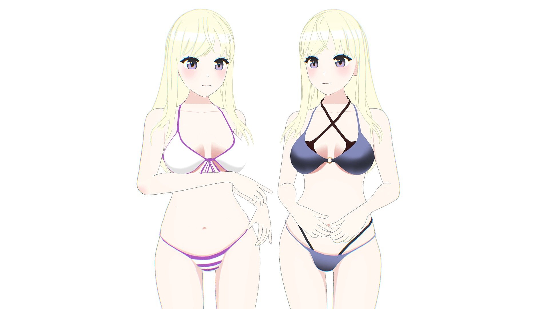 Girls in Swimwear 3d model