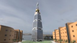 Al Faisaliyah Tower Skyscraper Low Poly