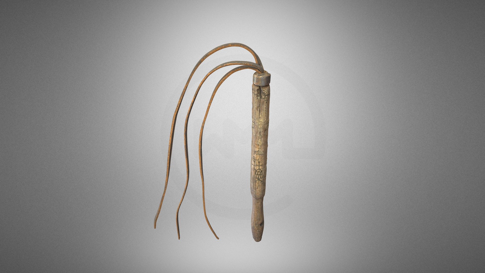 Shepherd’s whip handle 3d model