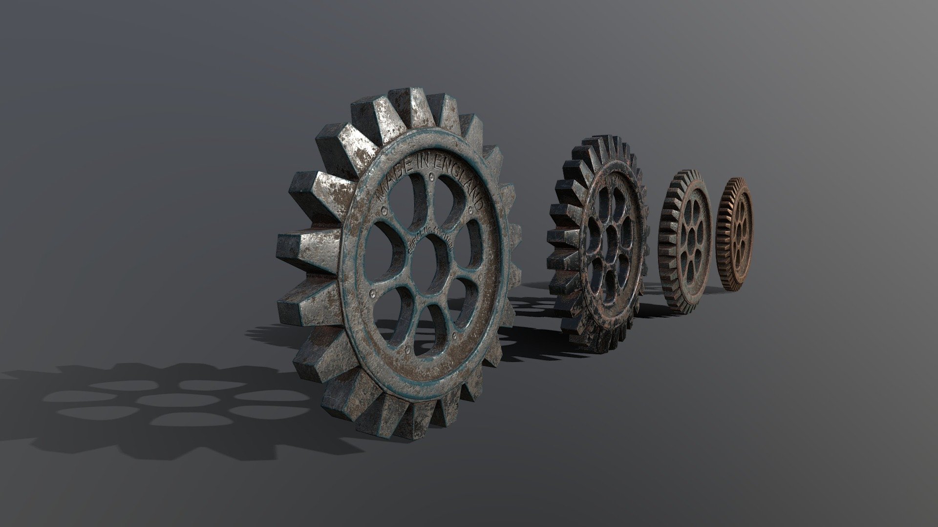 Industrial Gear Set 03 3d model