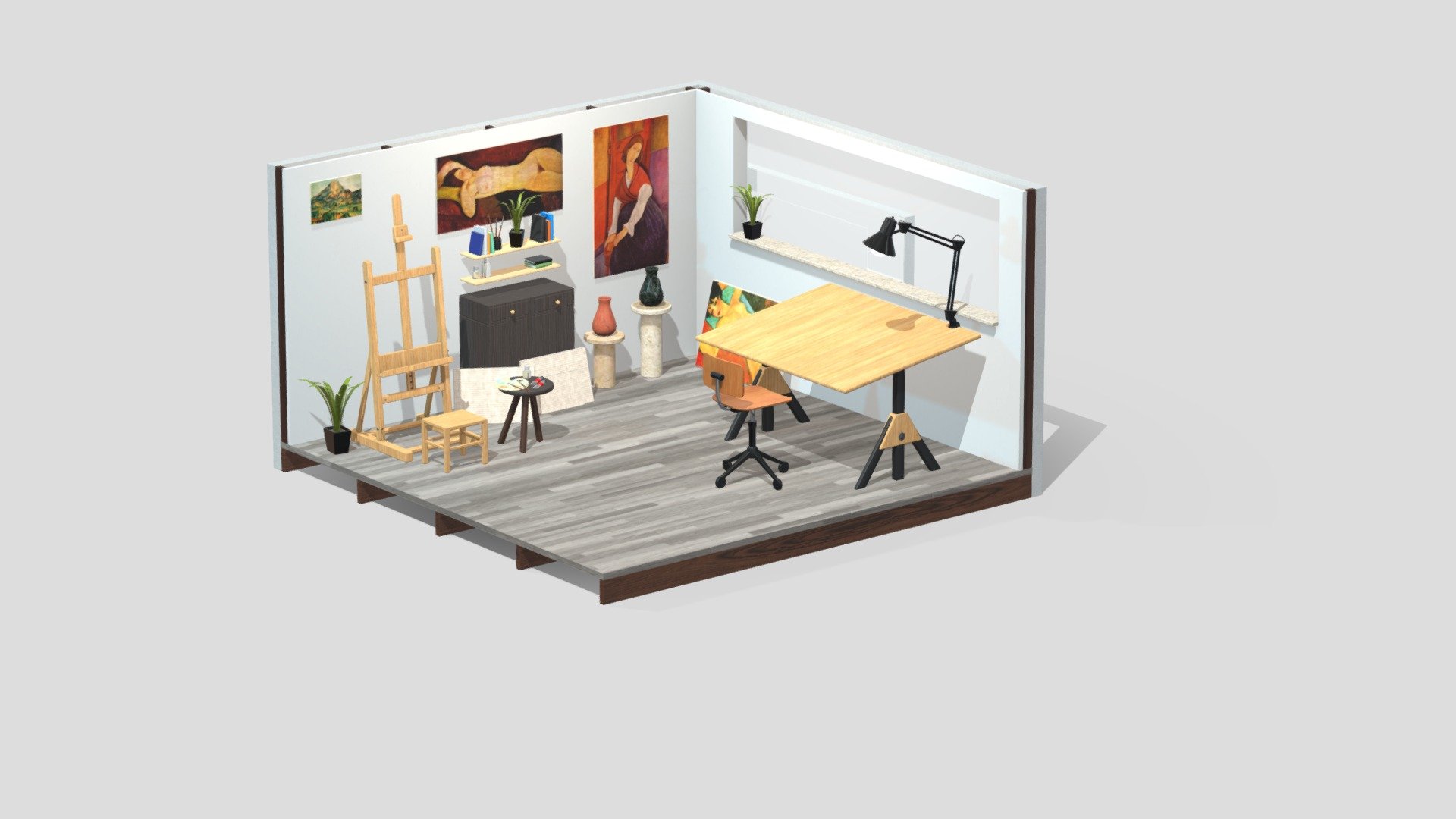 The Artists Studio 3d model