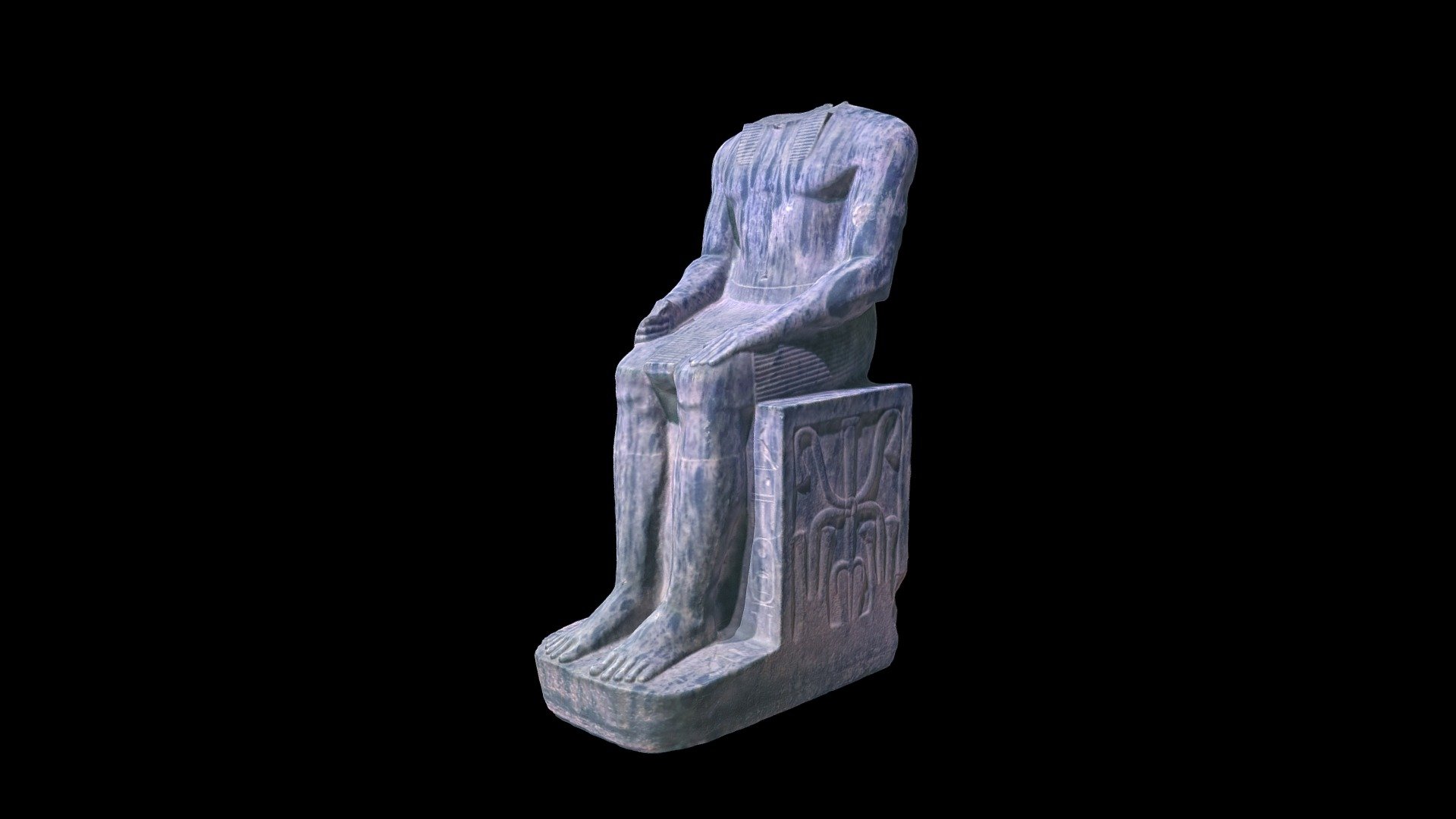 Seated Statue of Khafre, Aswan Museum 3d model