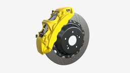 Brake disk with caliper