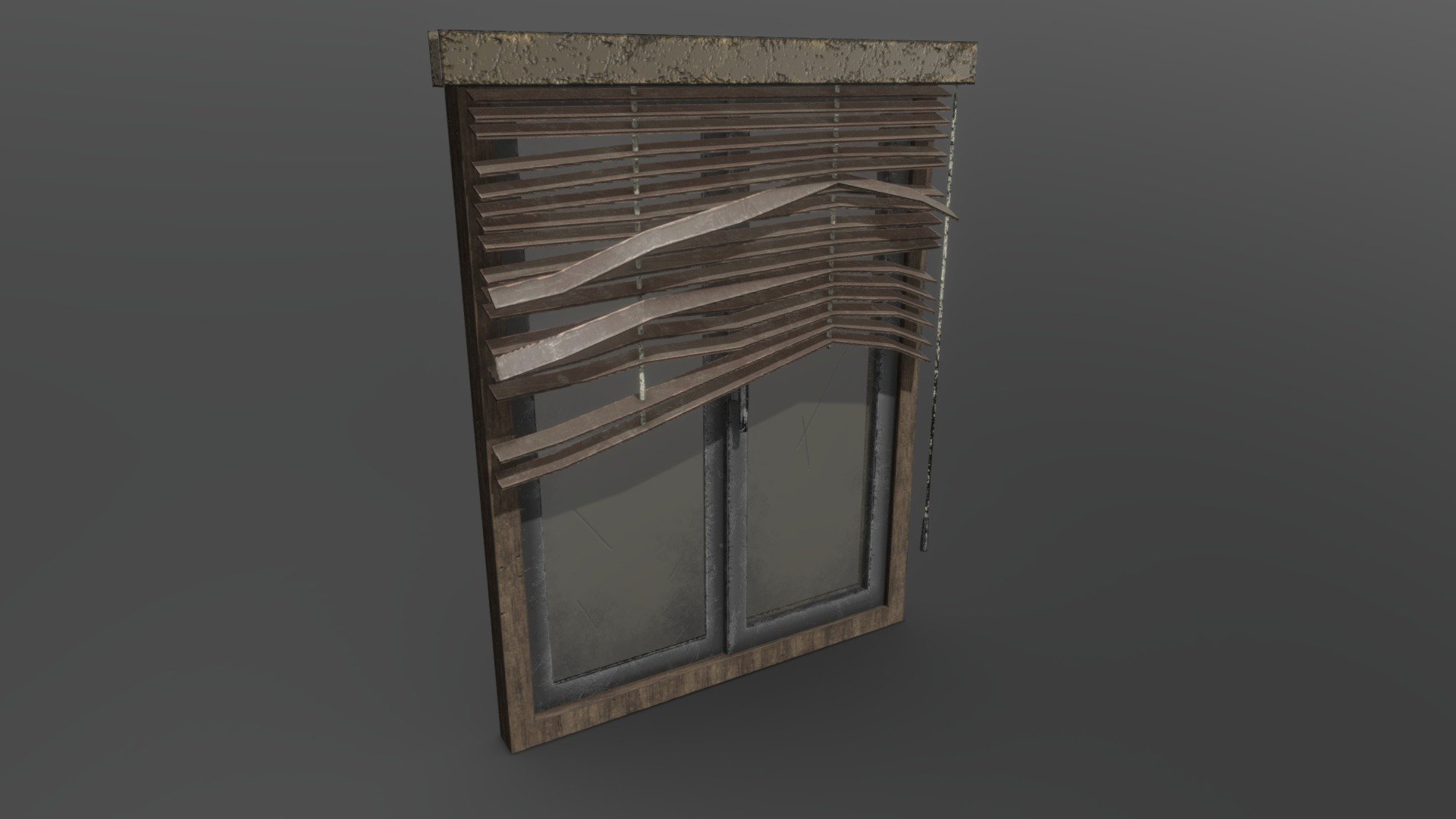 Old Office Window 3d model