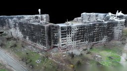 Destructed Buildings in Mariupol Ukraine