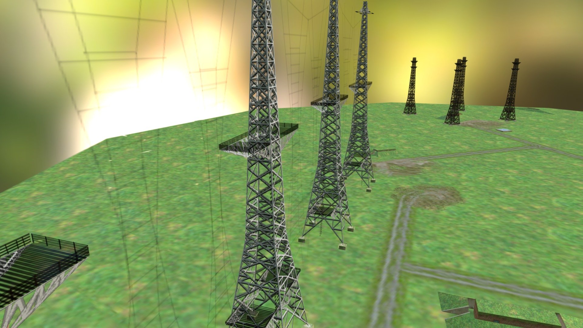 British Chain Home Radar Site 3d model