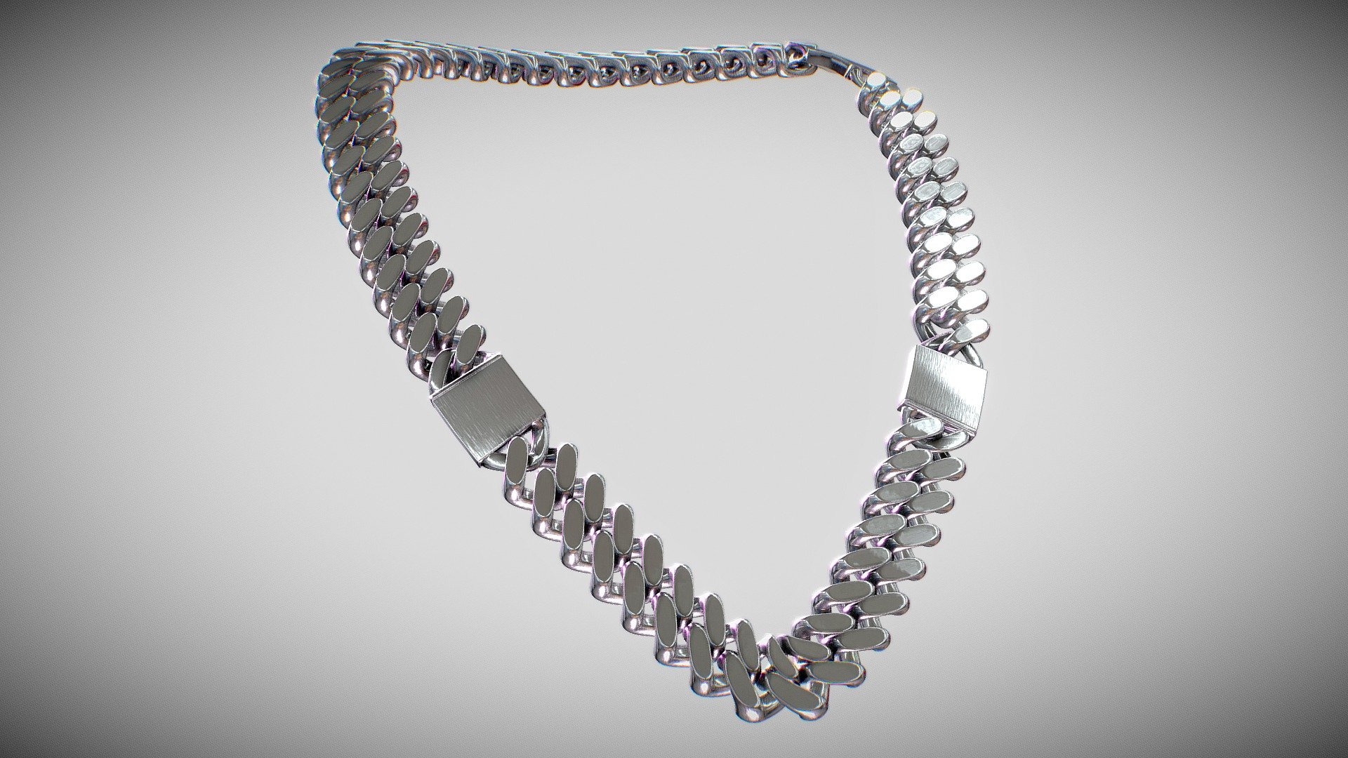 Padlock Link Chain 3d model