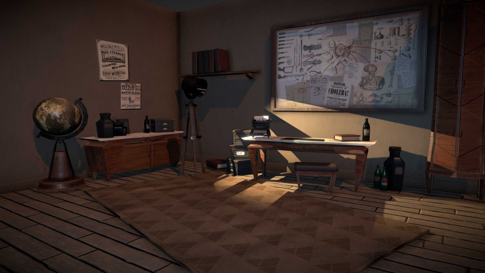 Vintage Office 3d model