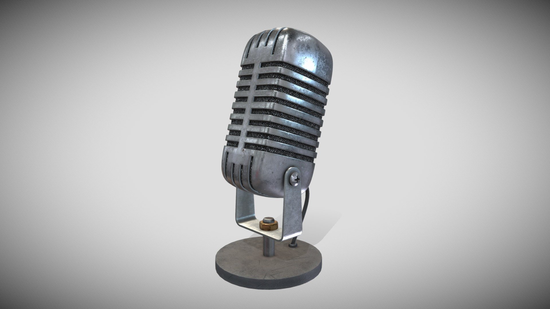 Old Microphone 3d model