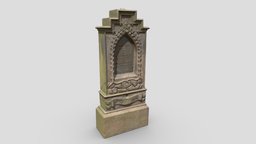 Grave tombstone framed, 4K PBR textures