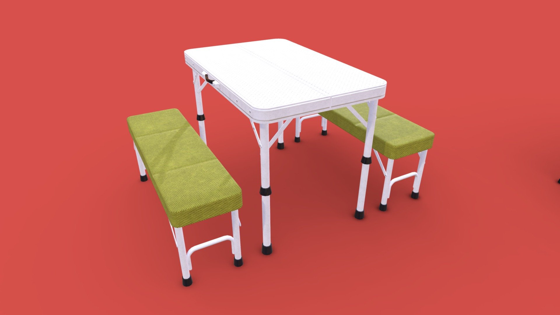 Camping bench 3d model