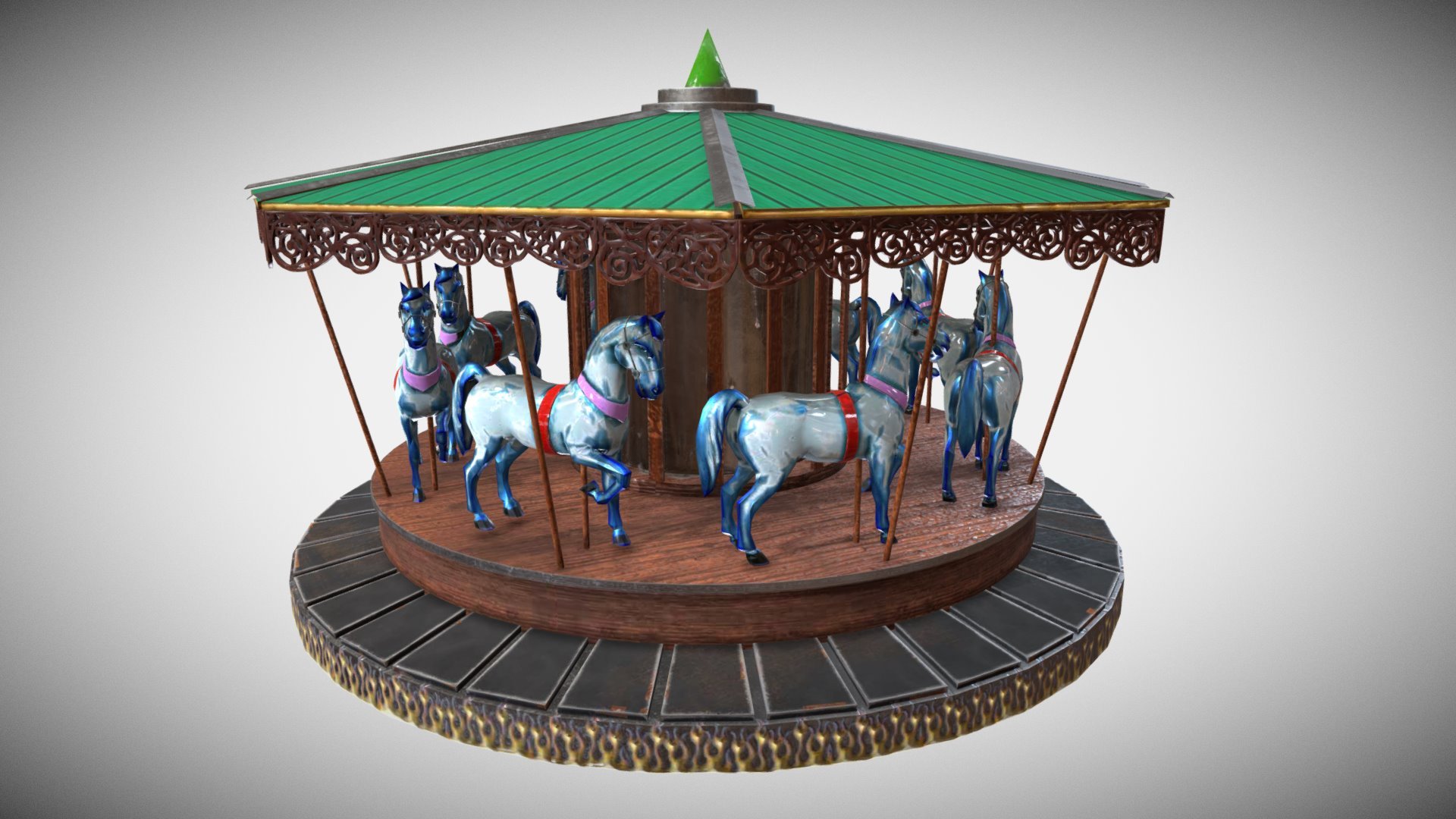 Carousel Horses 3d model