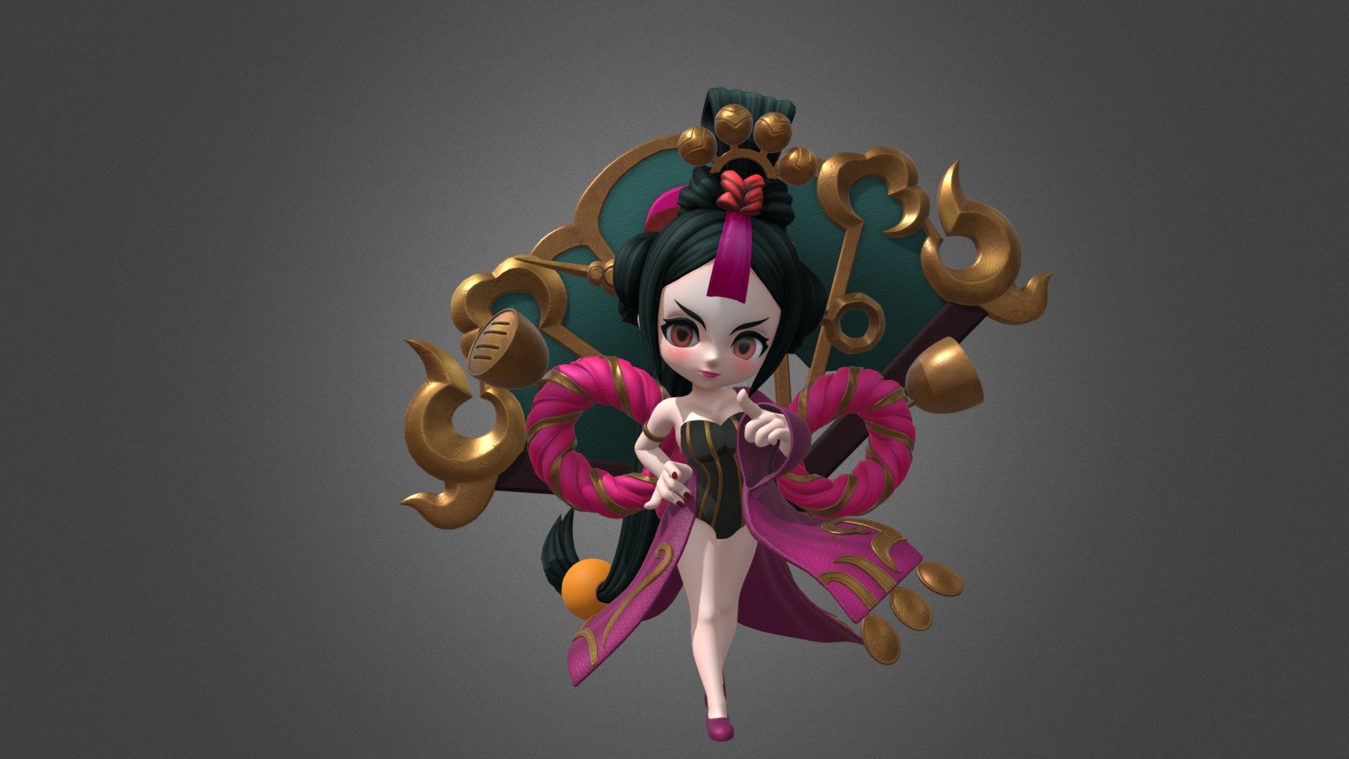 師父有妖氣_鐵扇公主HighPoly 3d model