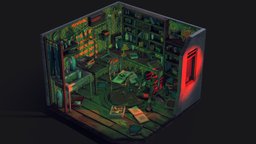 Darkroom Low Poly Hand Painted Diorama