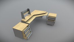 Modular 80s-inspired IKEA-looking Desk