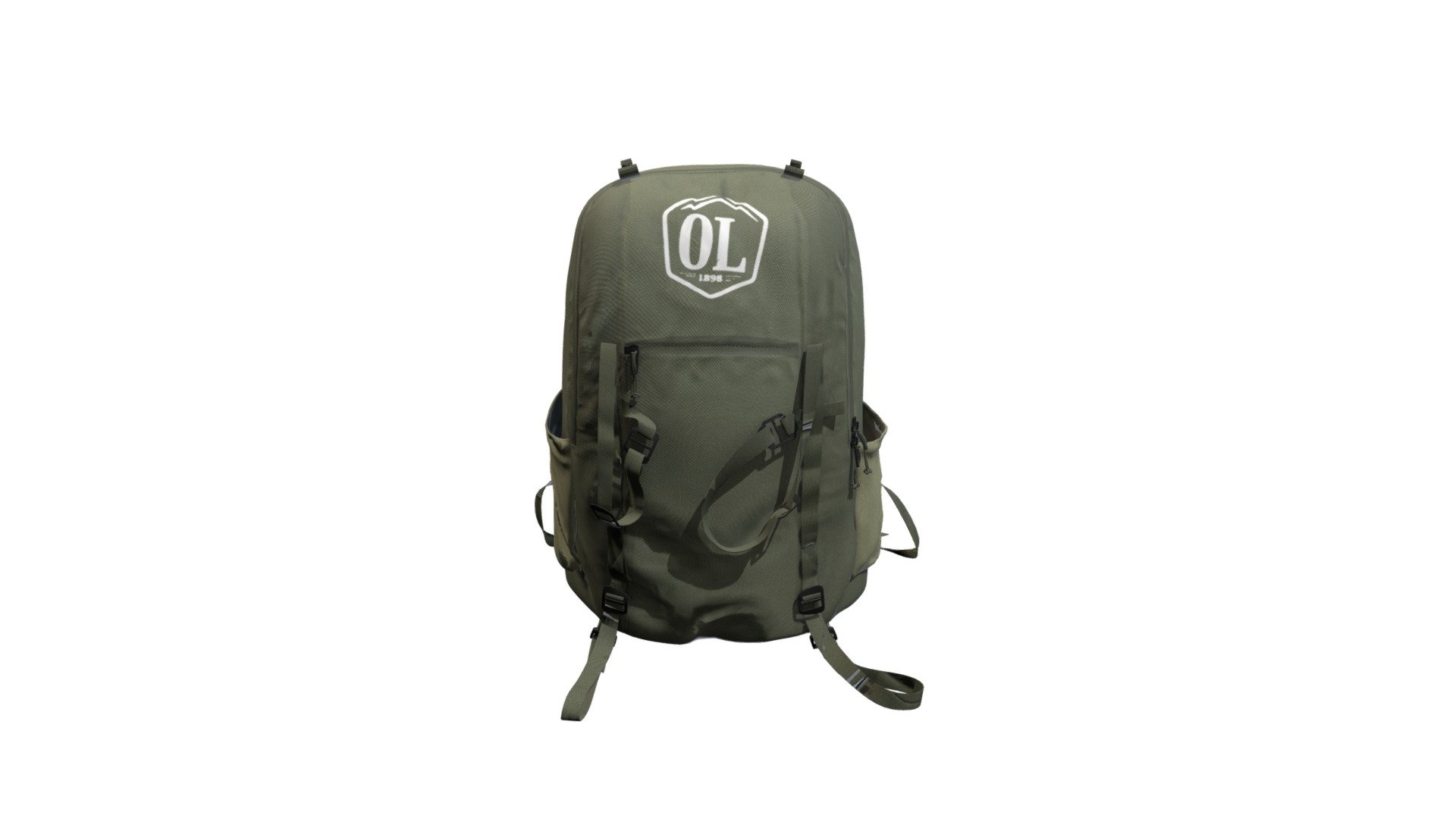 Frame Daypack (Camo Green) 3d model