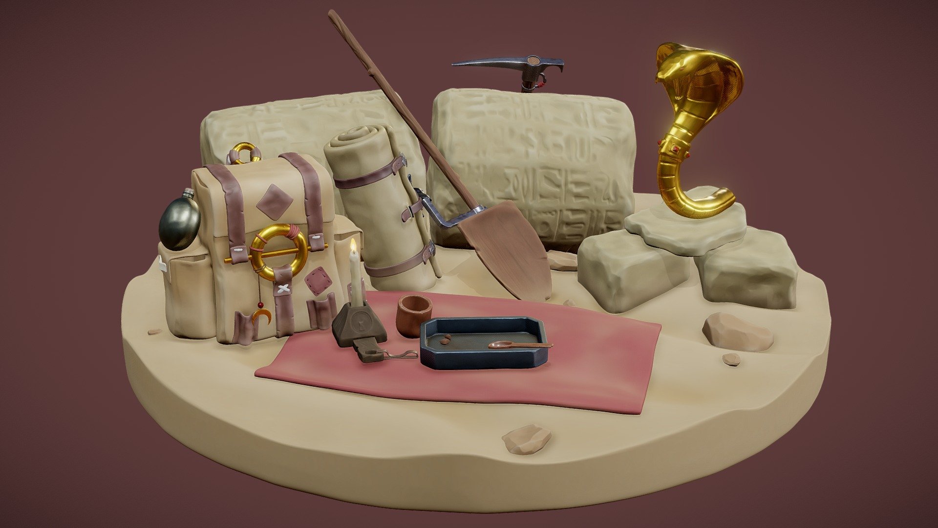 Adventurous Archeologists Break 3d model