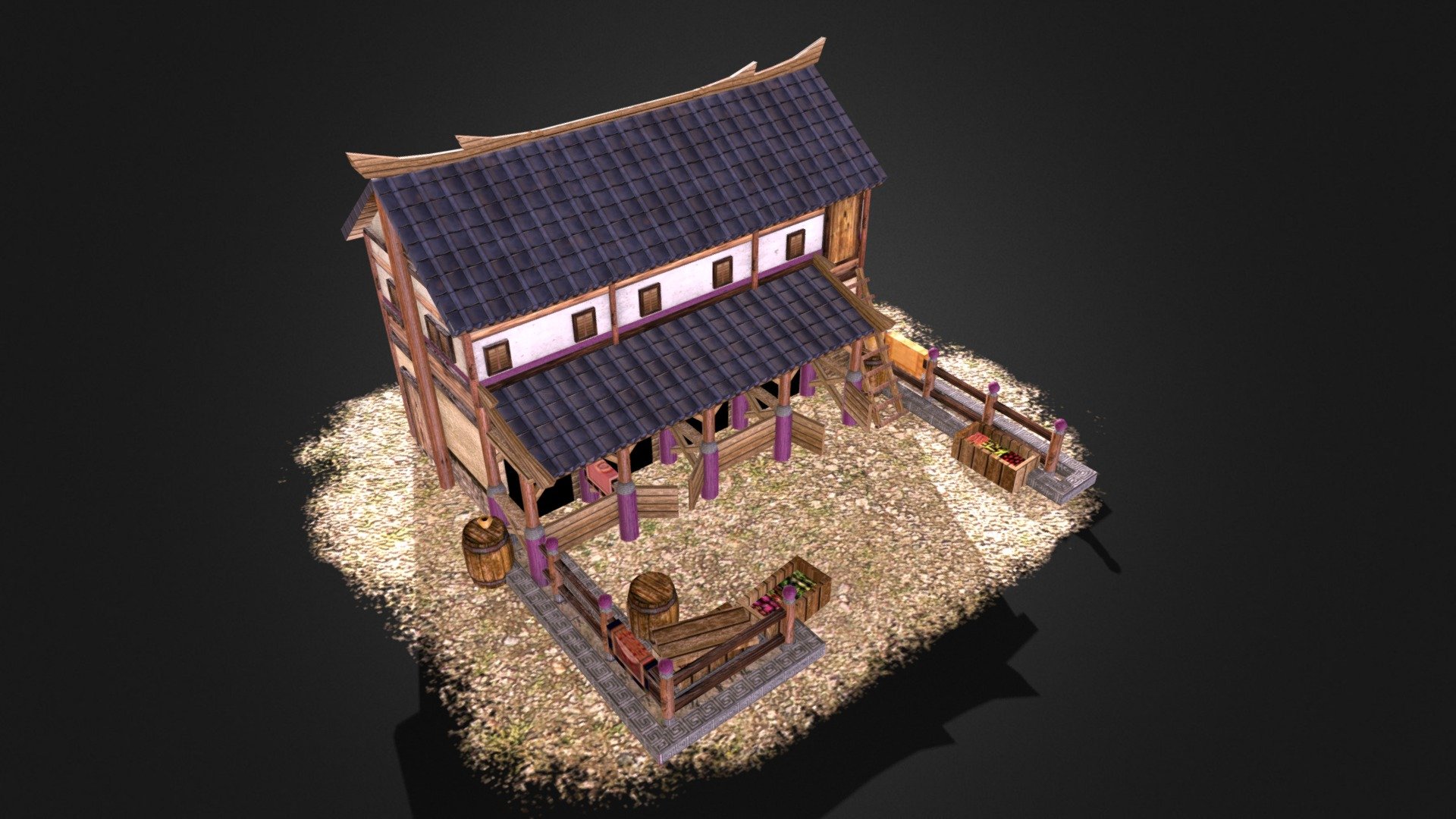 Han Dynasty Stable 3d model