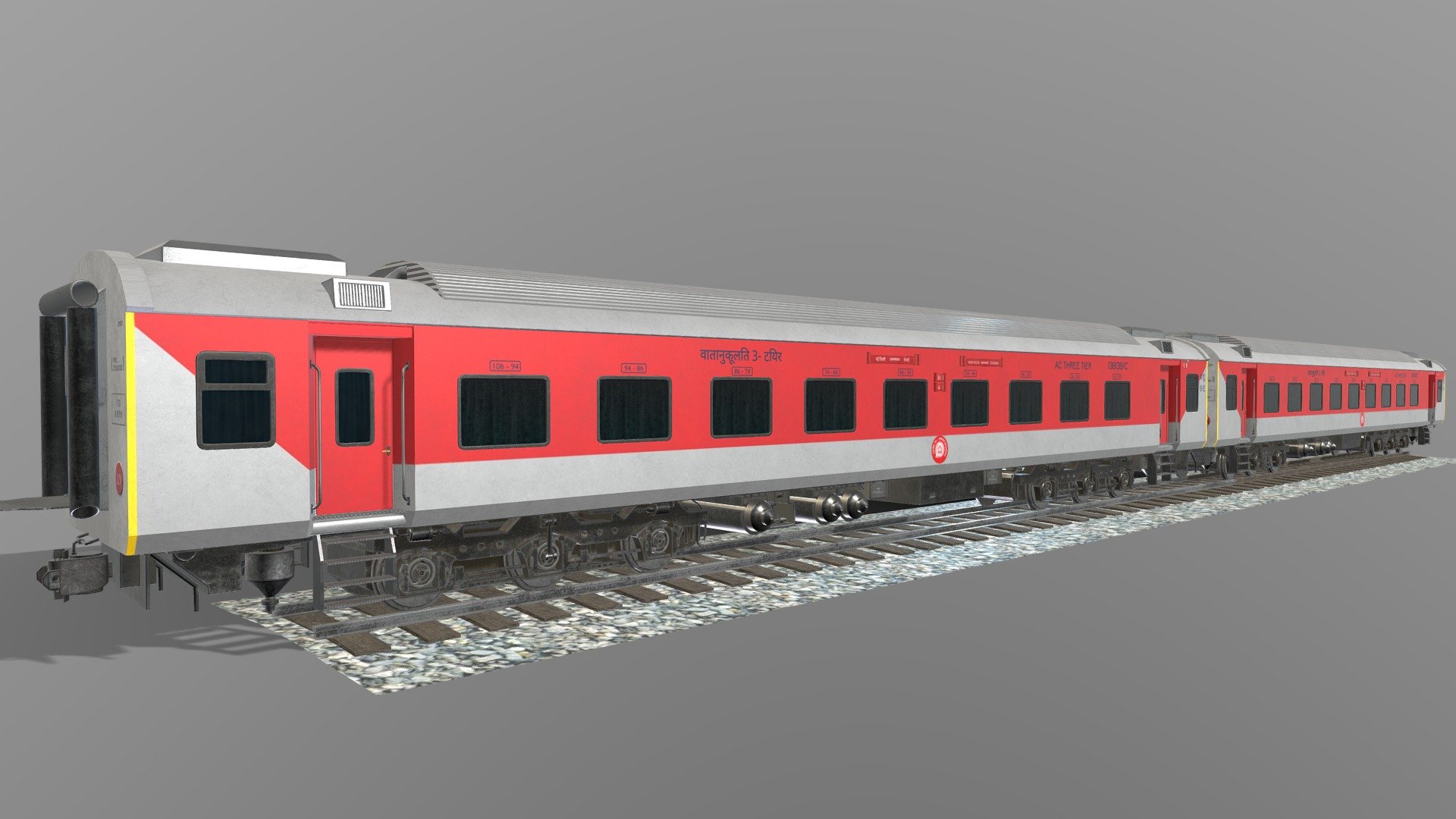 Indian_AC-Bogie 3d model