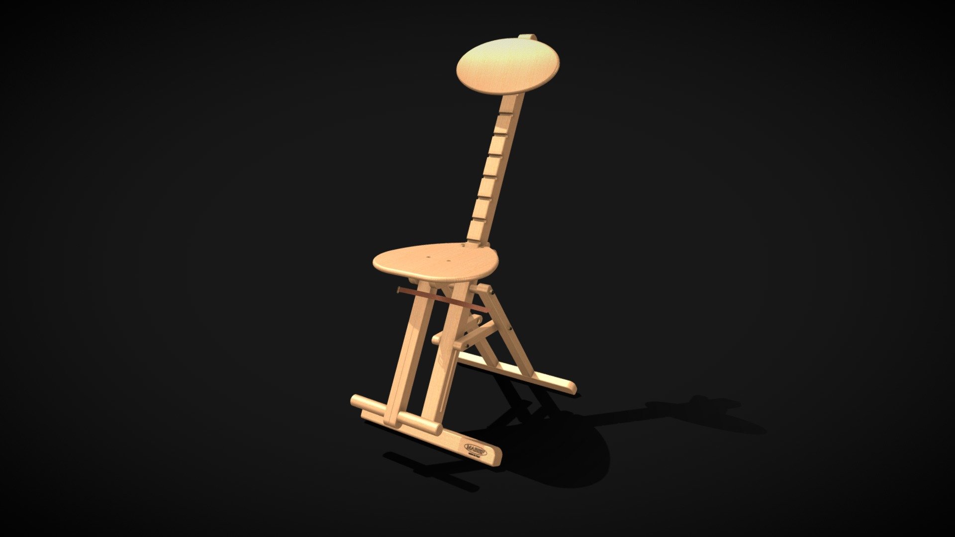 MABEF adjustable stool M/44 3d model