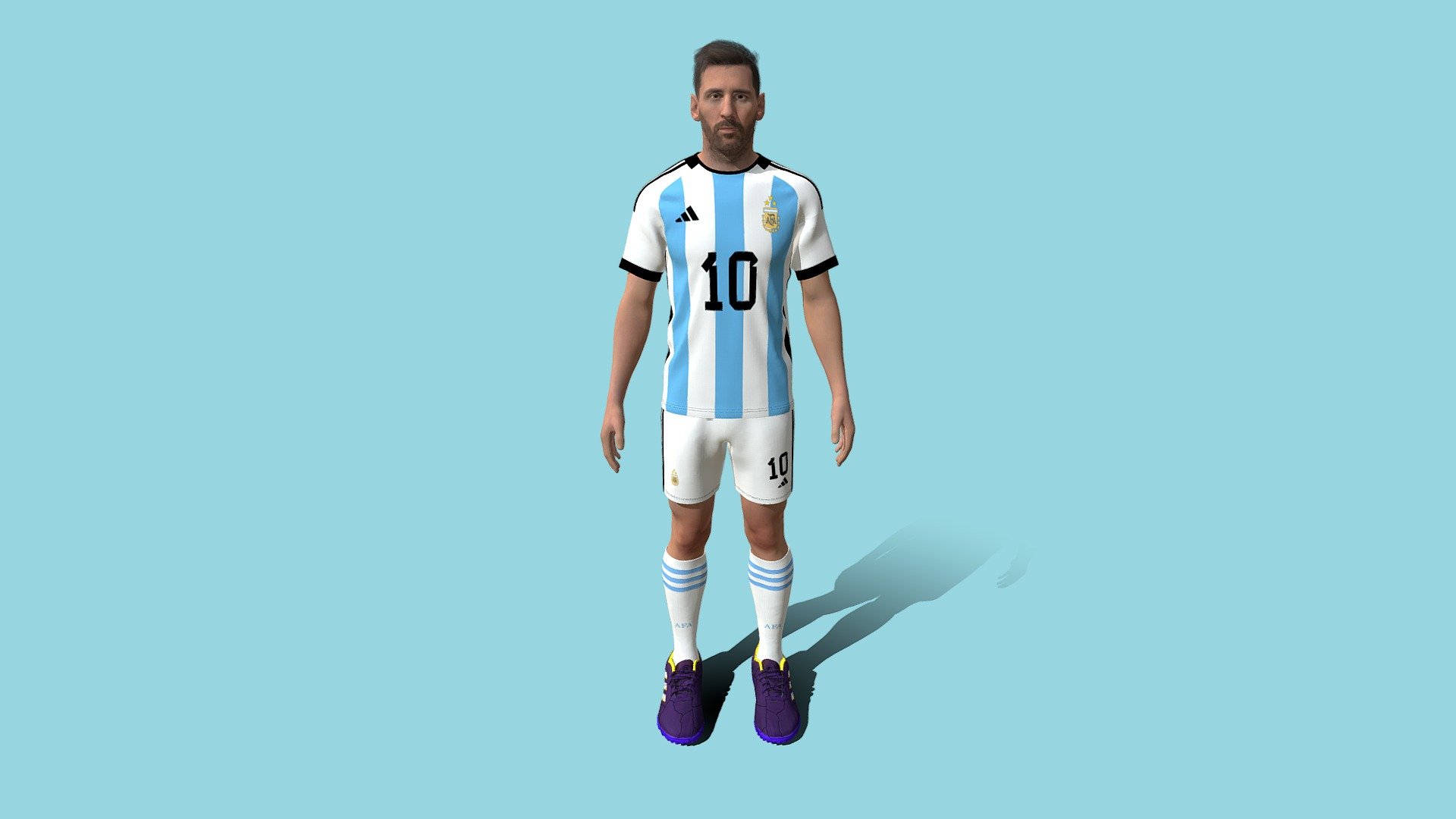 Argentina Messi New Jersey Design 2022 3d model