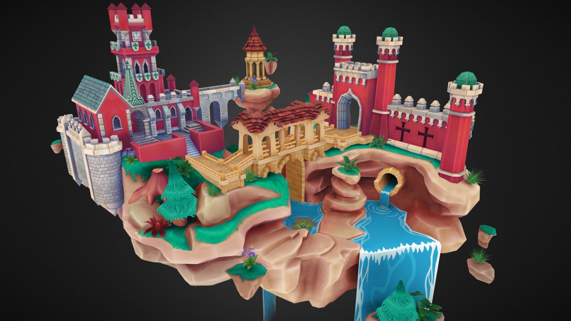 Sintra Floating Castle 3d model