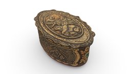 Carved bears souvenir box