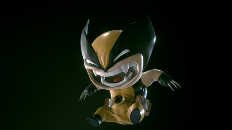 CHIBI WOLVERINE 3d model