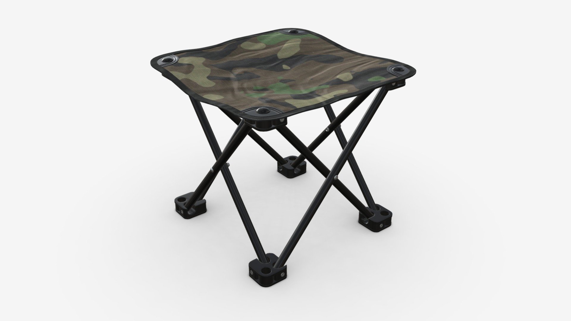 Portable folding chair 3d model