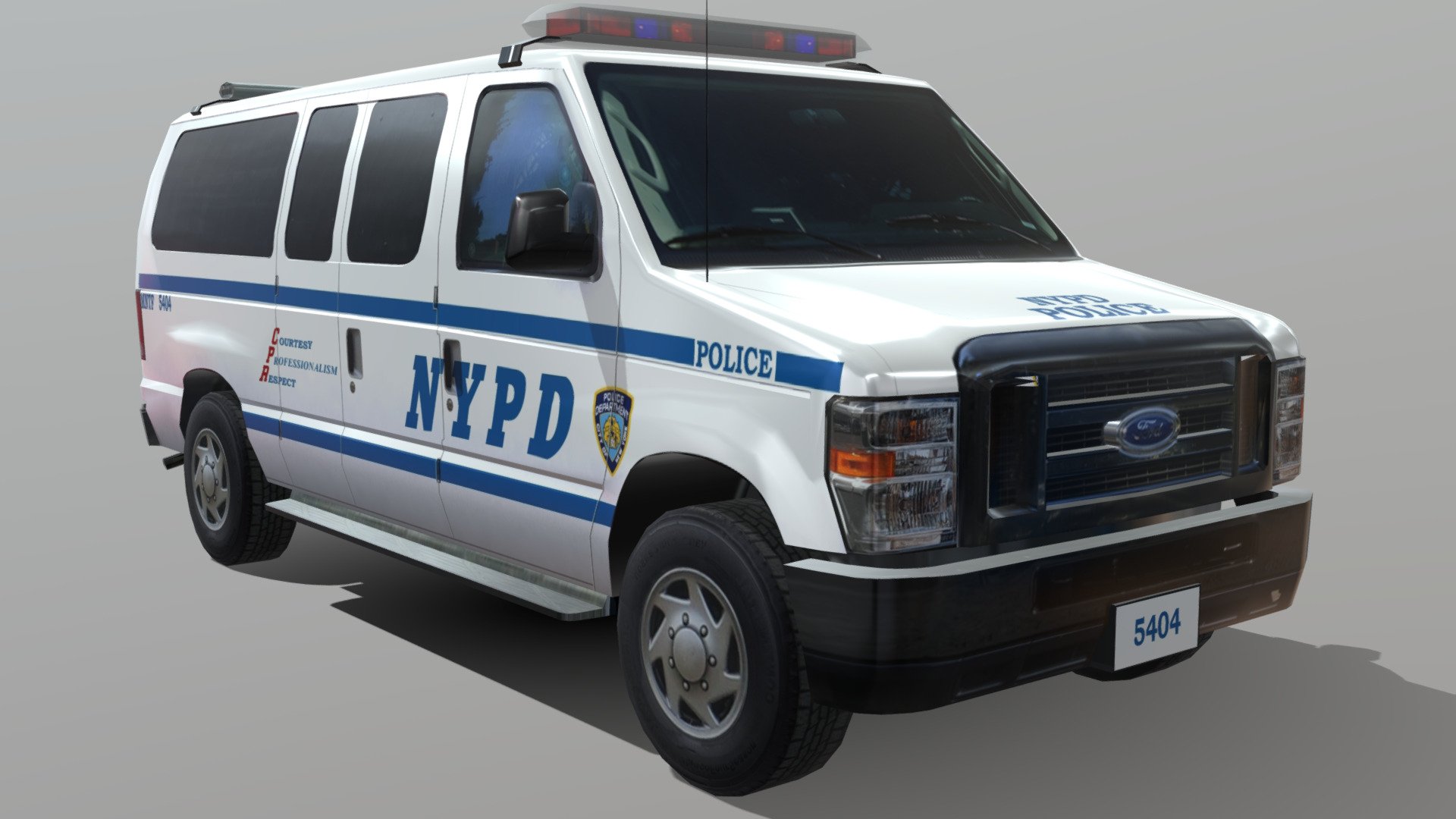 Ford 350 NYPD livery 3d model