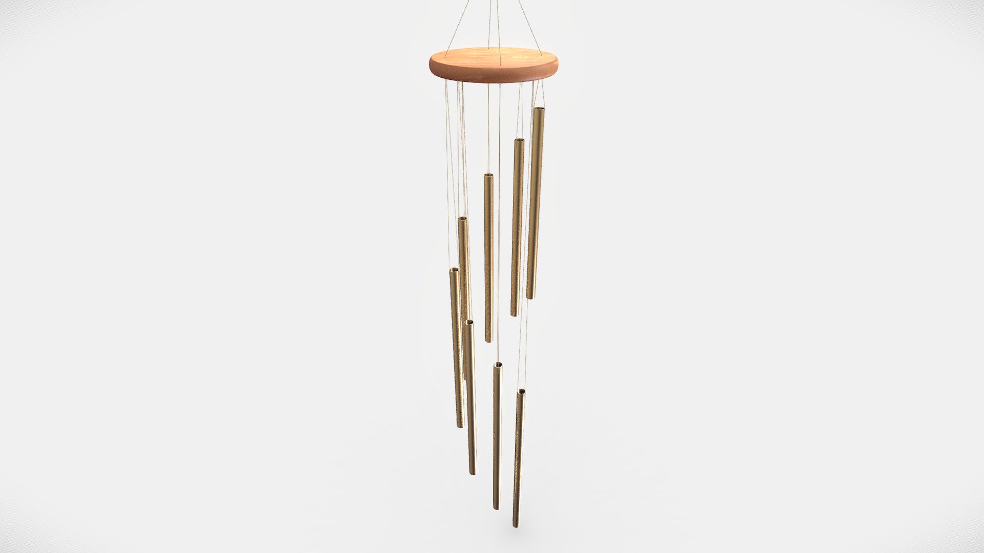 Elegent Copper Windchime 3d model