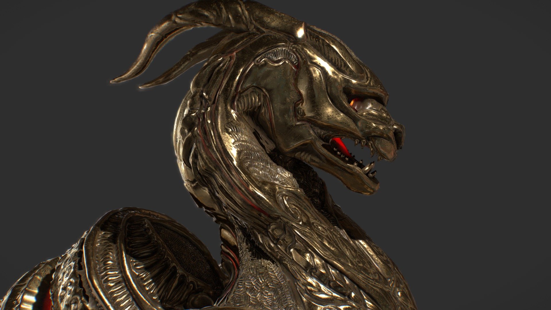 Dragon statue 3d model