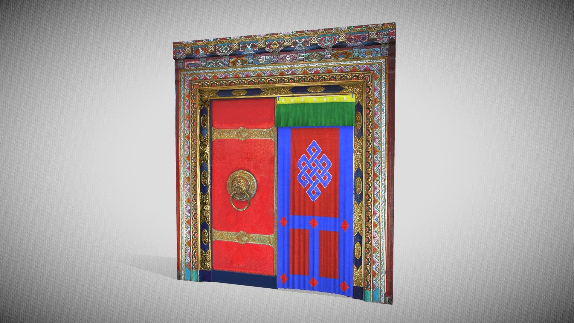 Tibetan Door DDd1 3d model