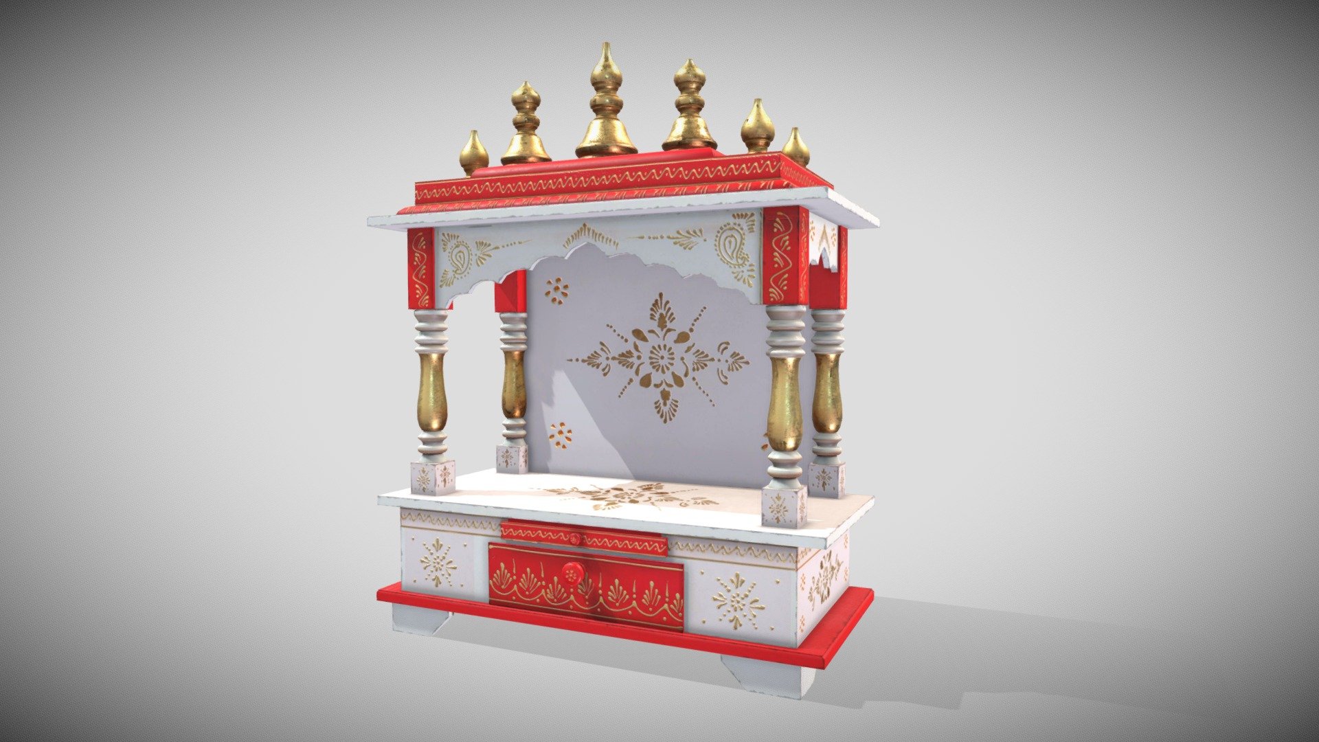 Home Mandir 3d model