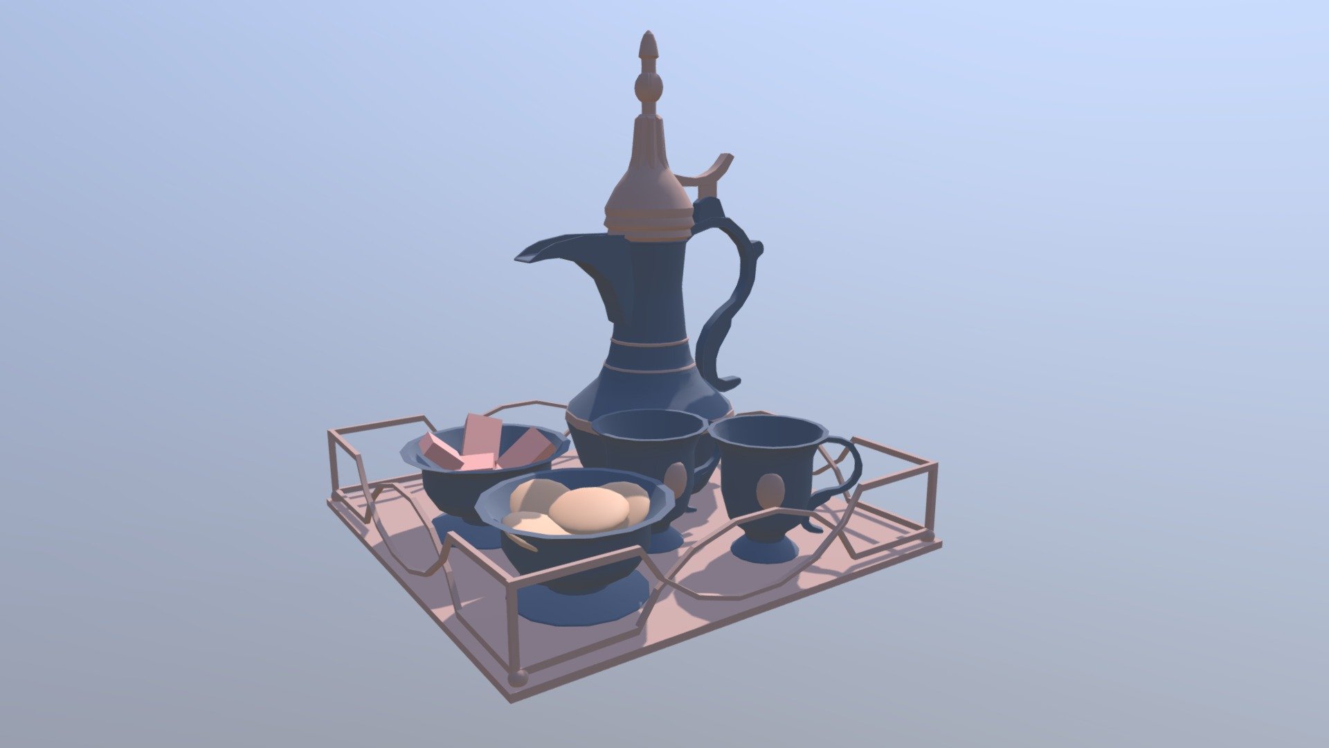 Arabic Crockery Draft 3d model