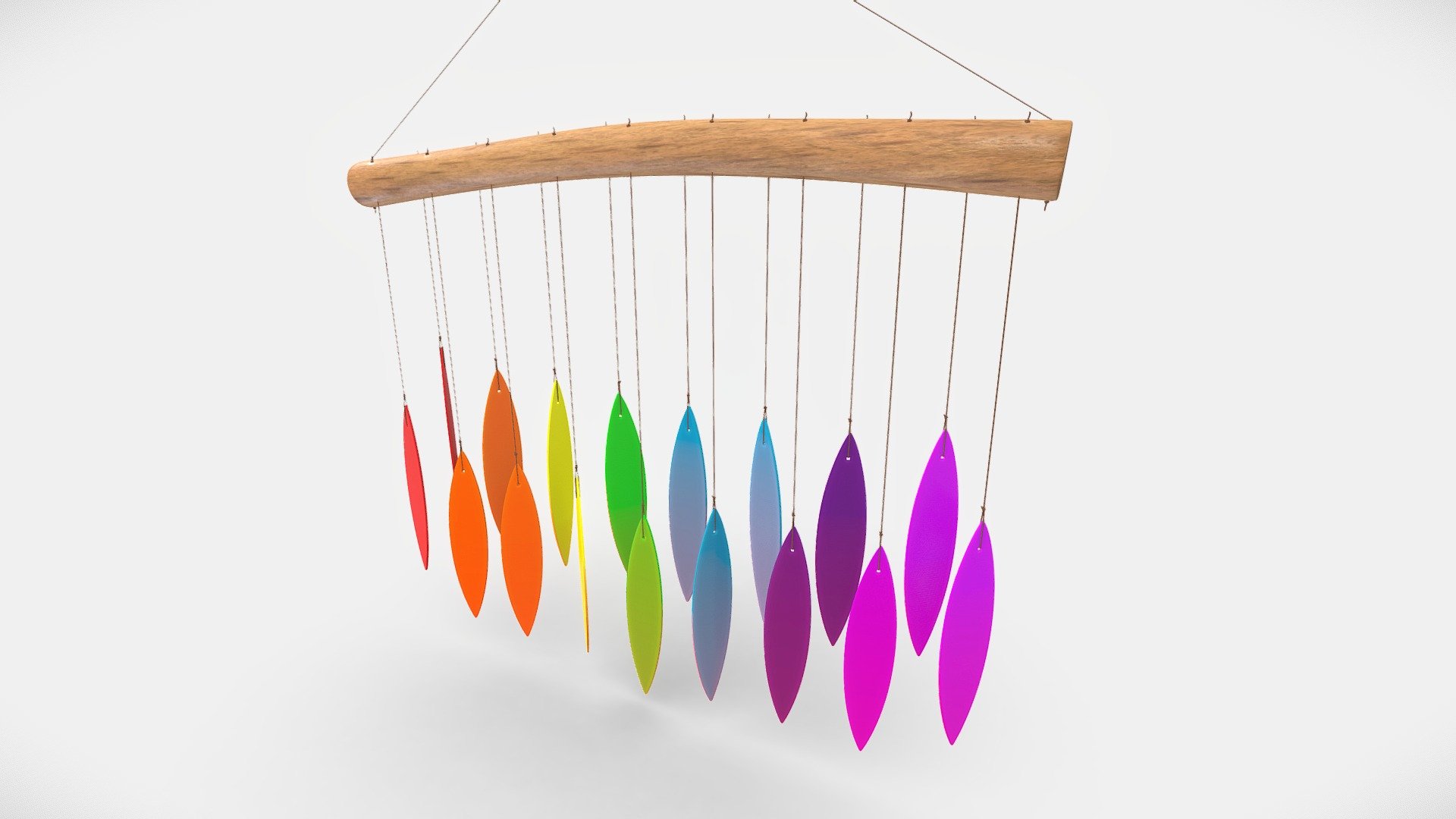 Multicolour Wind Chime 3d model