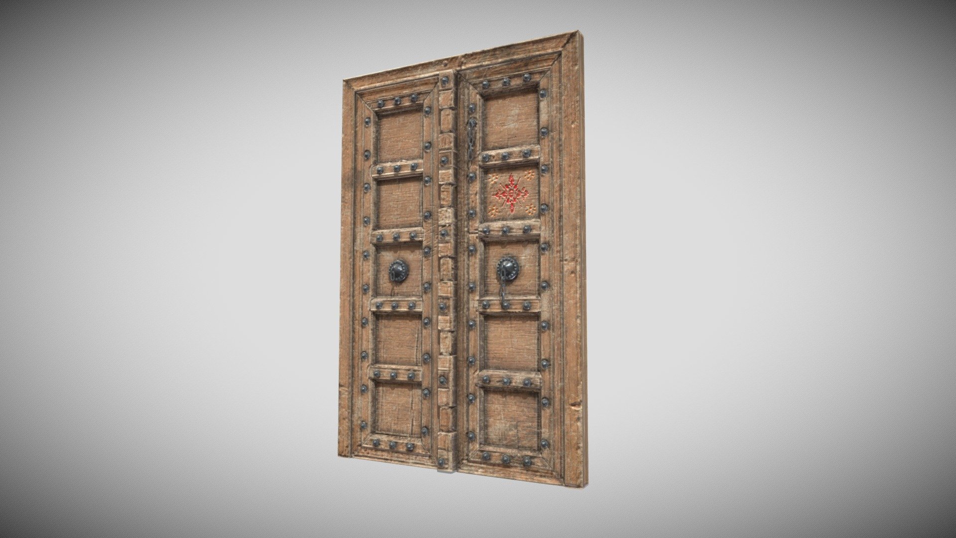 Old Indian Door 3d model