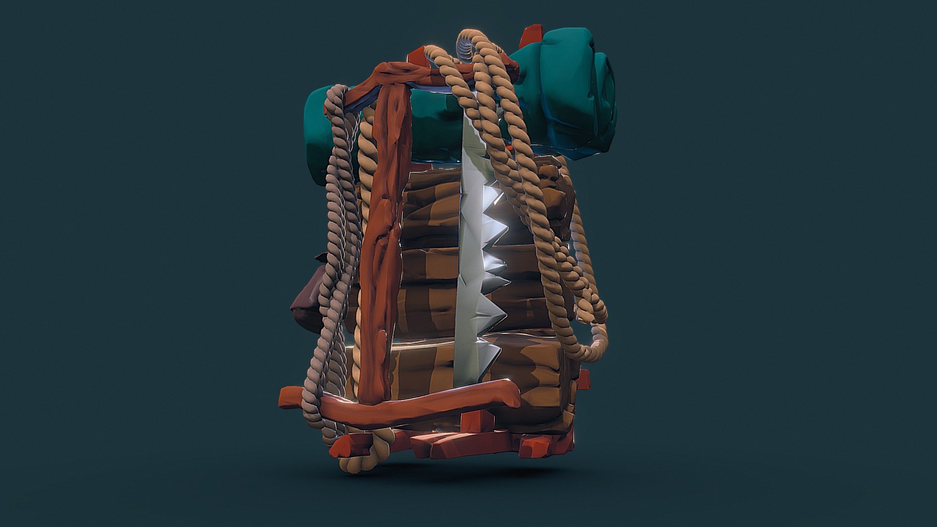 Adventurers backpack 3d model