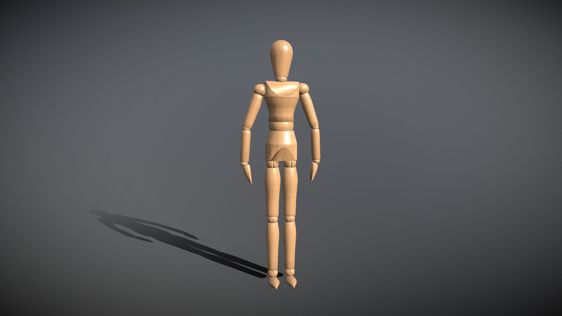 Wooden Artist Mannequin 3d model