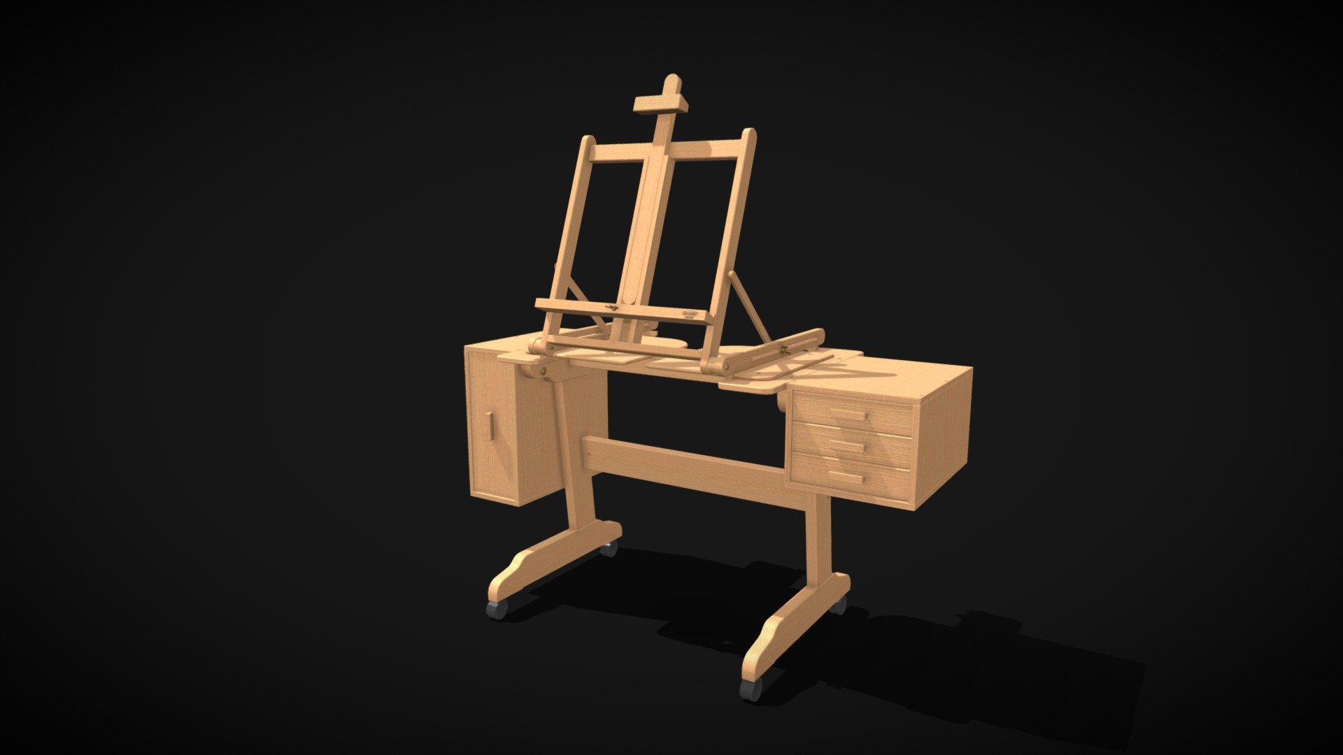 MABEF studio easel M/30 3d model