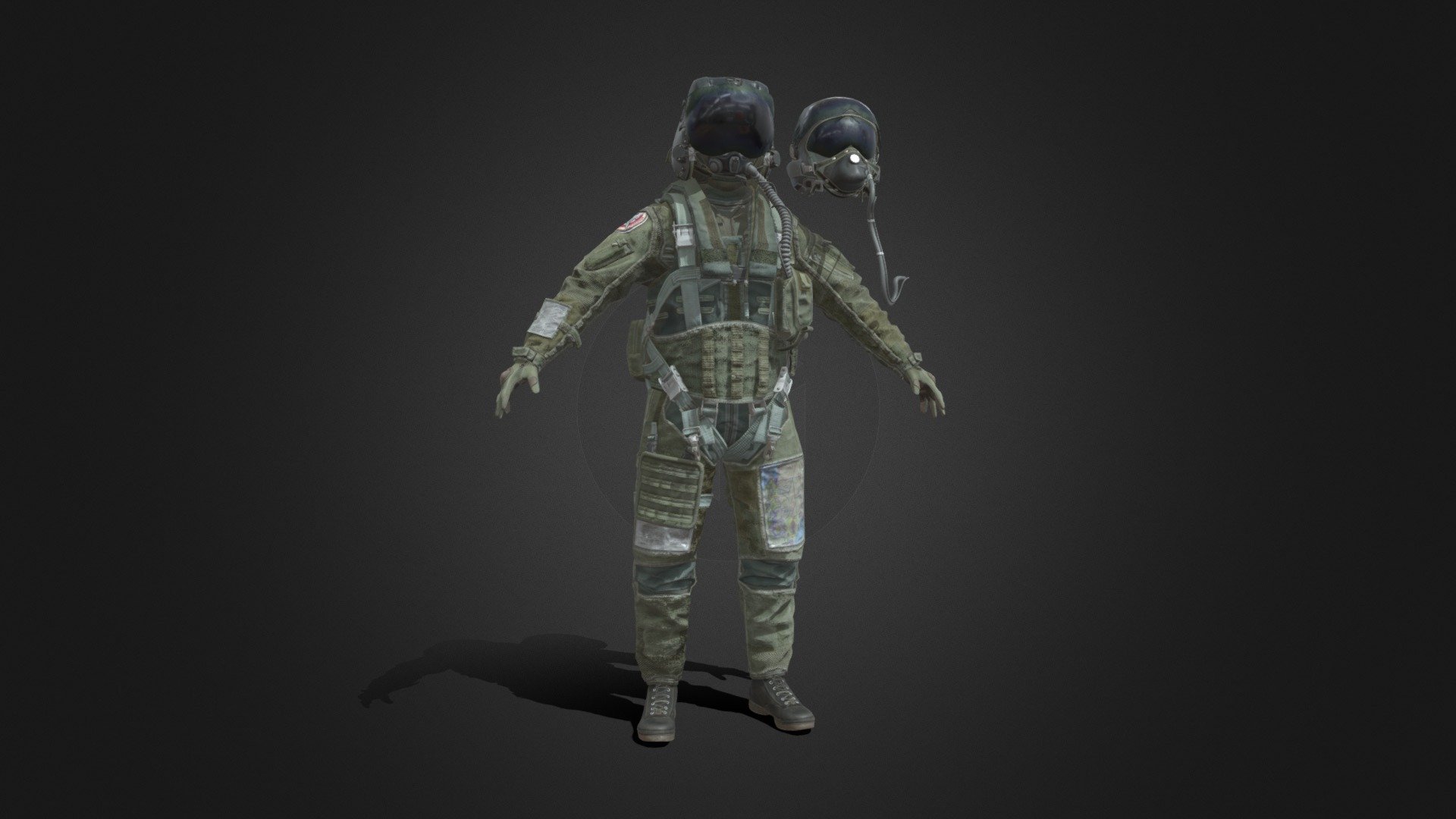 Pilot Flight Suit Top Gun 3d model