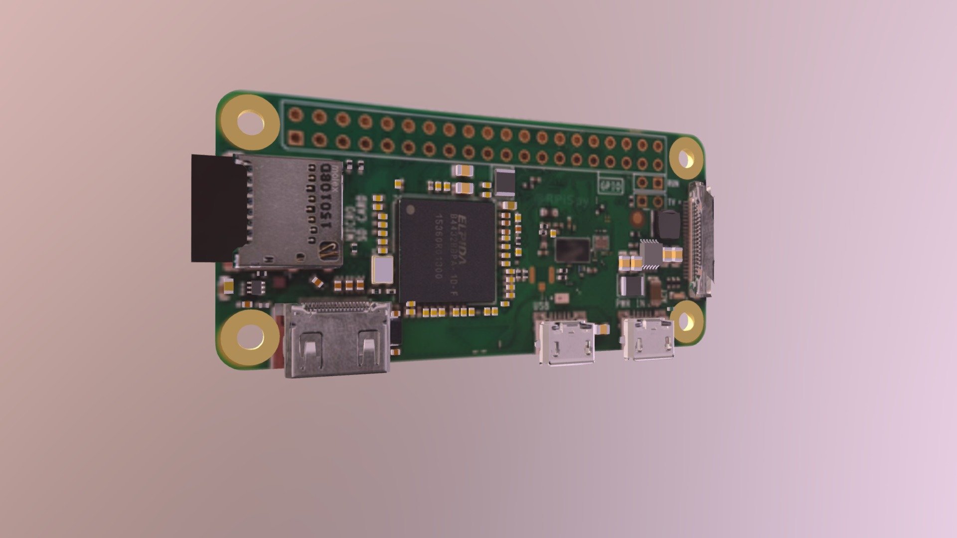 Raspberry Pi Zero W v1.1 3d model