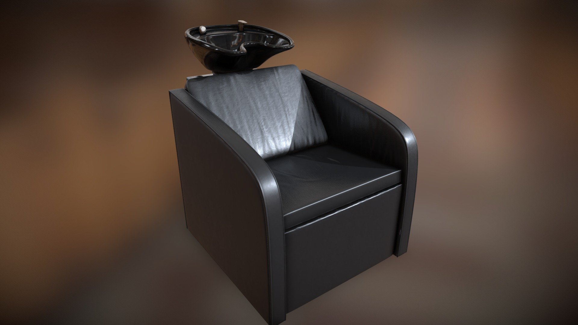 Station Hair Wash Basin 3d model