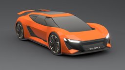 Audi PB18 E-Tron Low-poly 3D