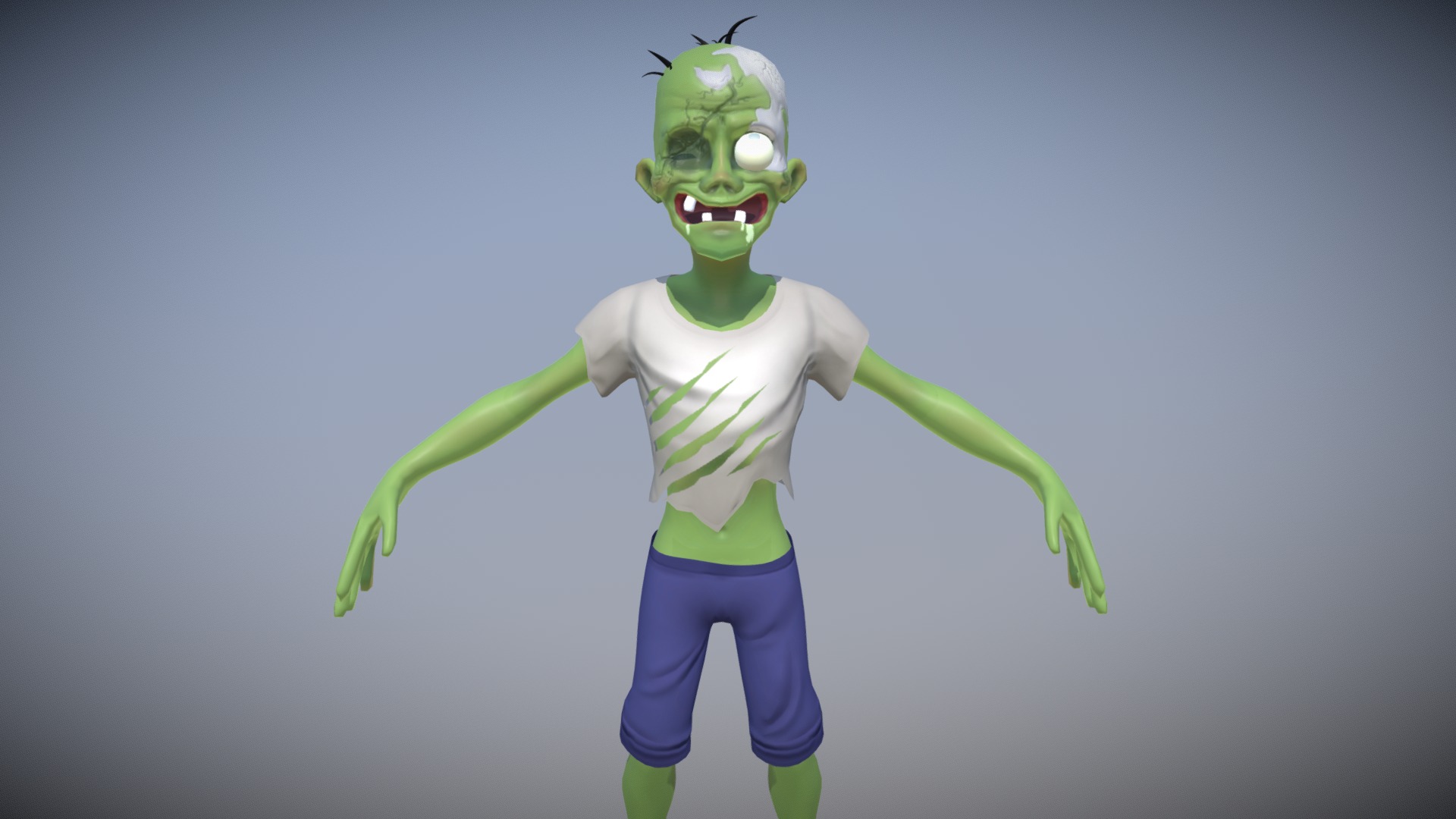 Stylized Low Poly Zombie 3d model