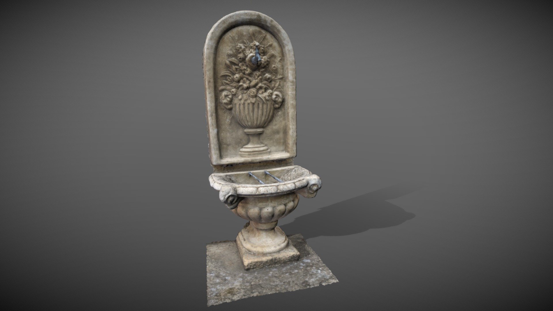 Wall-mounted fountain 3d model