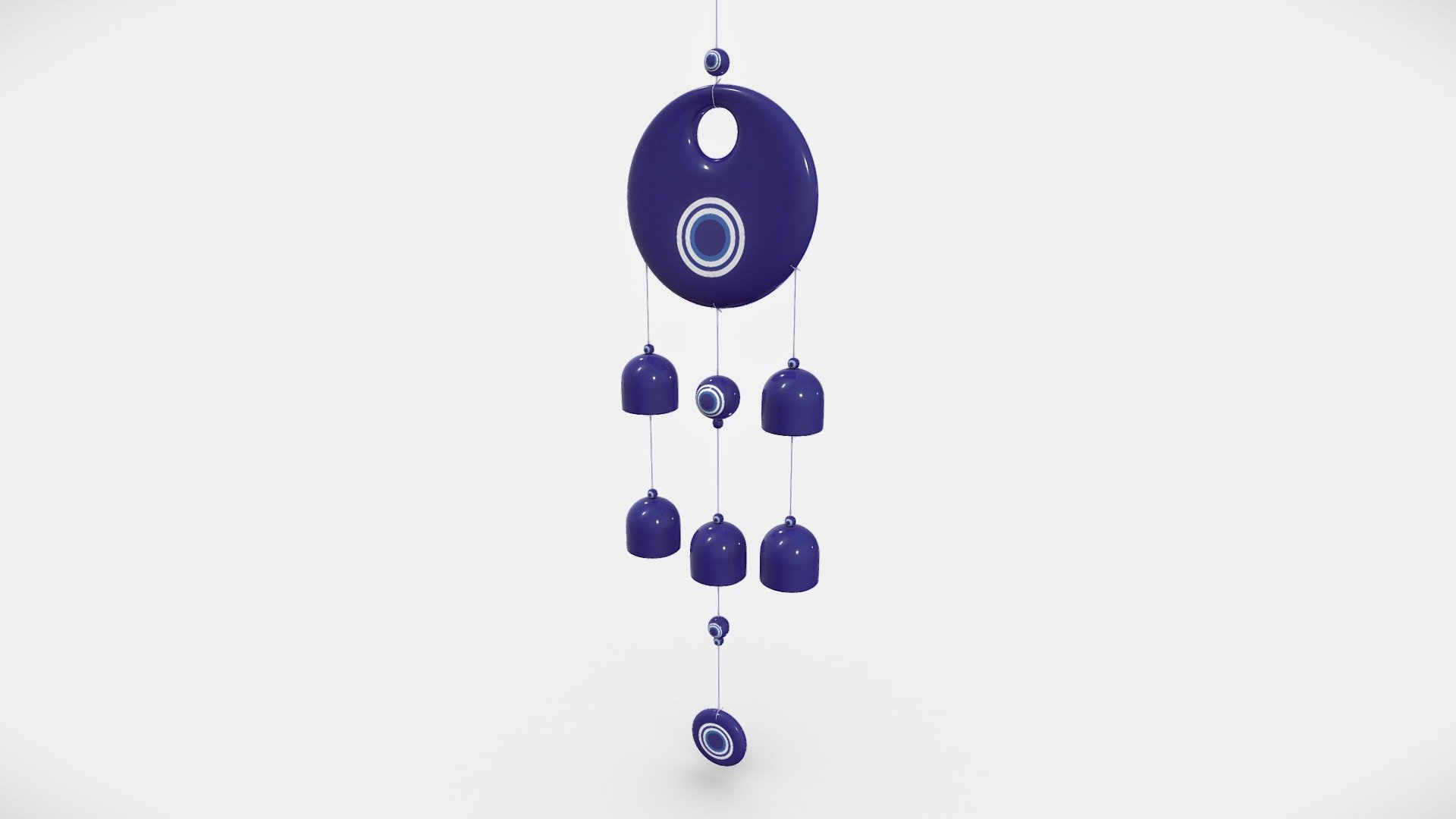 Feng Shui Evil Eye Wind Chime 3d model