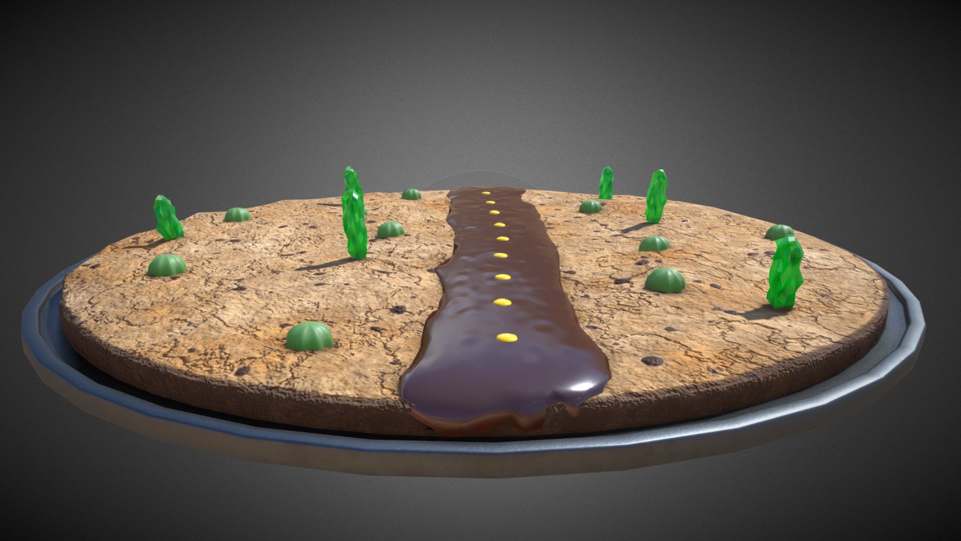 Cookie Cake Desert 3d model