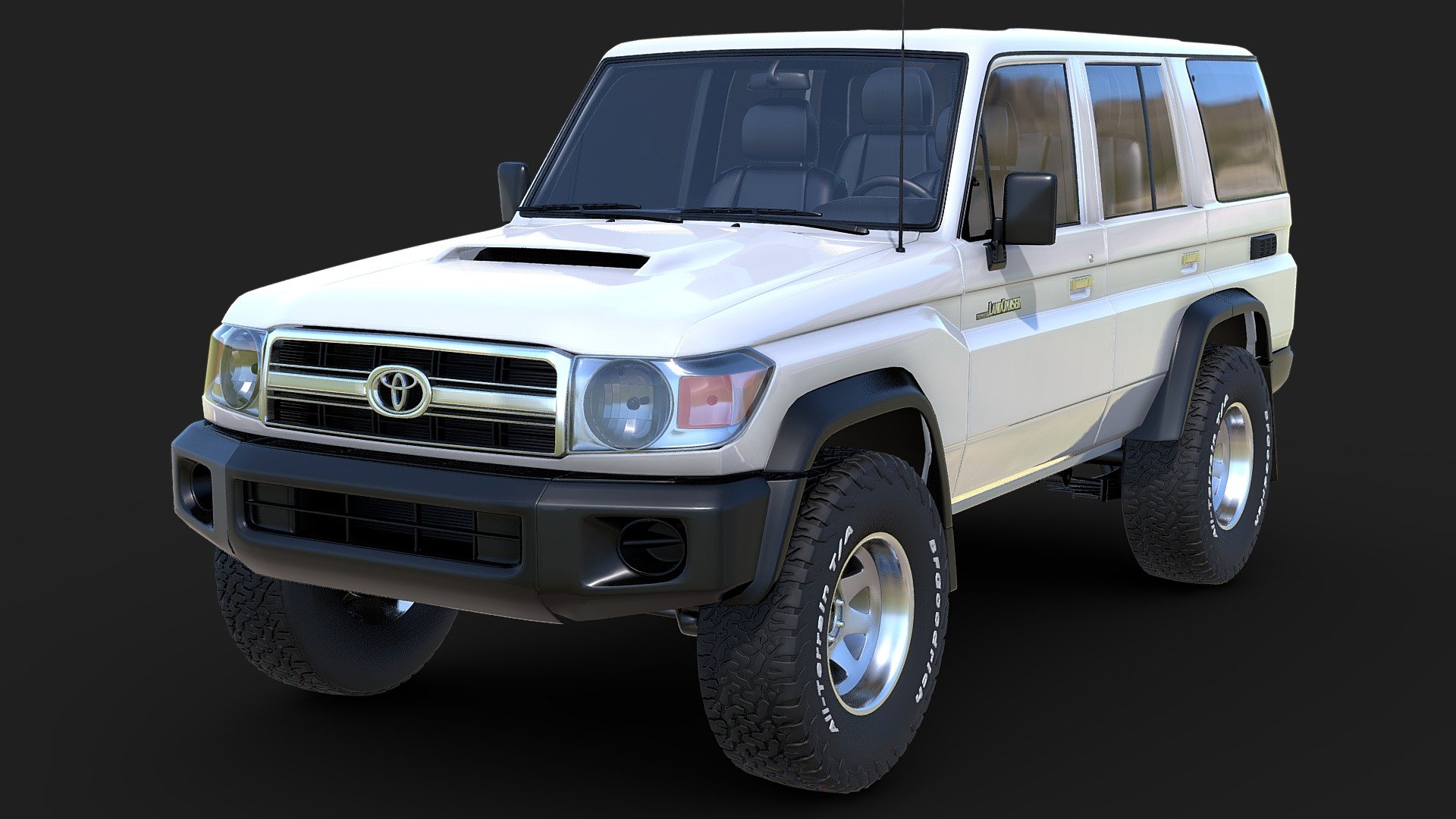 Toyota Land Cruiser 76 Series Wagon Stock 3d model