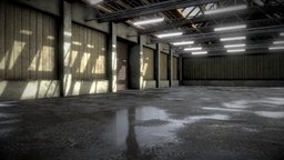 Old Warehouse (Wet Asphalt Ground)